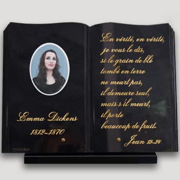 Livre Funéraire, avec une photo porcelaine